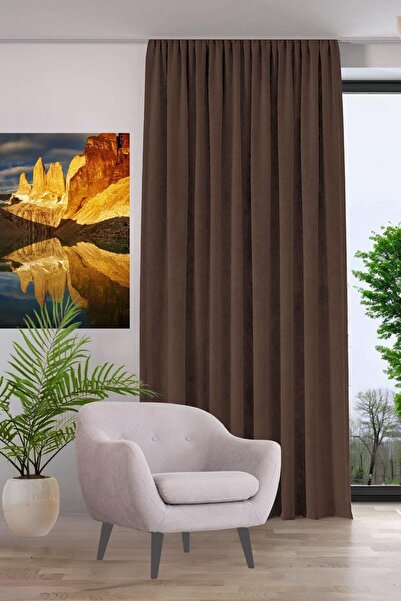 GOCCIA HOME Fon Perde Özel Ölçüye Uygun Kadifemsi Bohem Salon Otel Oturma Çoc...