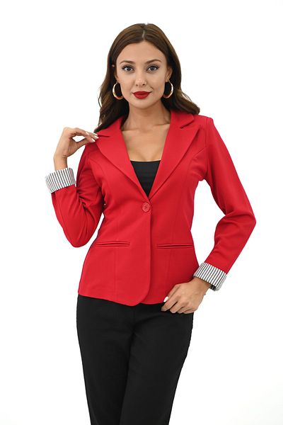 Koza Butik Single Button Detailed Women's Blazer Jacket 5522