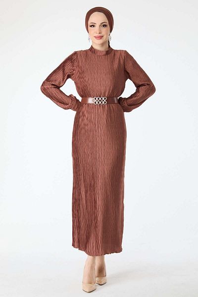 TOFİSA 24398-BRAUN Abendkleid