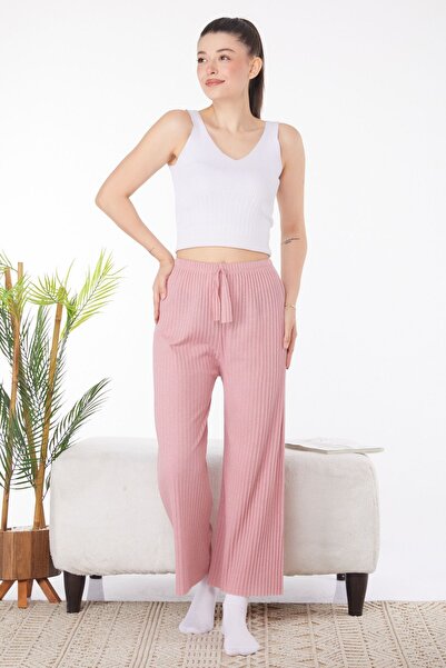 TOFİSA Pink Women's Pajama Bottom, Plain Medium - 25855