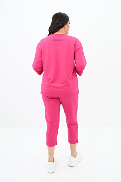 Koza Butik Γυναικεία φόρμα φόρμας με ετικέτα μεγάλου μεγέθους 8100-24