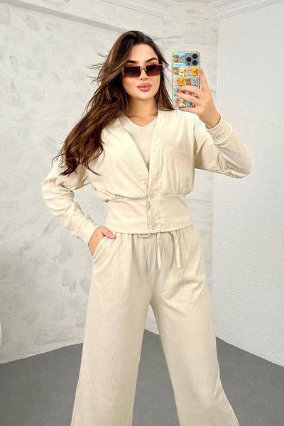 Koza Butik Women's 3-Piece Flare Leg Set 3690-23