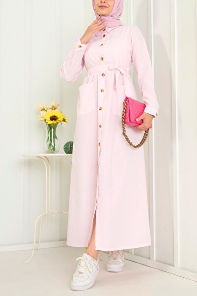 TOFİSA 11425-POWDER Sukienka