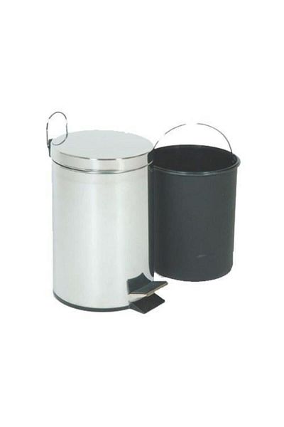 Palex Κάδος απορριμμάτων πεντάλ Chrome 5 lt