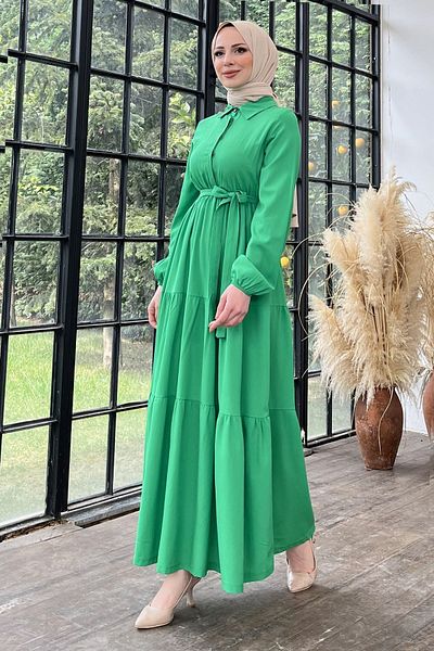 TOFİSA ACIK-GREEN Dress