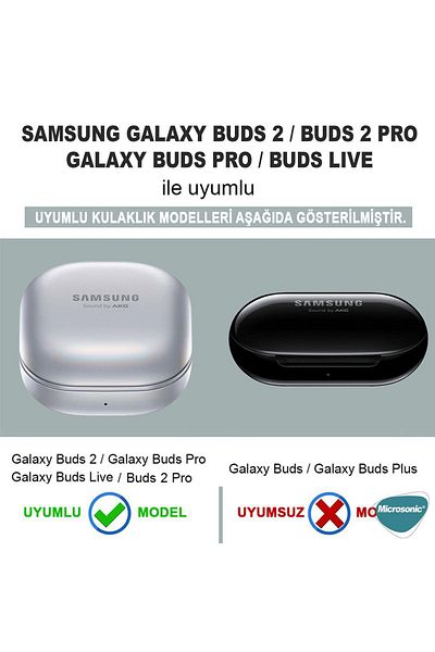 corcishop Samsung Galaxy Buds 2 - Buds Pro - Buds Live - Buds 2 Pro - Buds Fe Compatible Case with Decorated Heart Pattern
