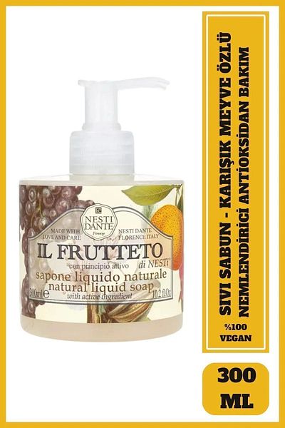 Nesti Dante Frutteto Natural 500ml Liquid Soap - Antioxidant and Moisturizing Effect