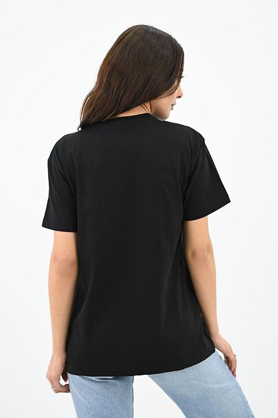 Koza Butik Tricou - Negru - Supradimensionat