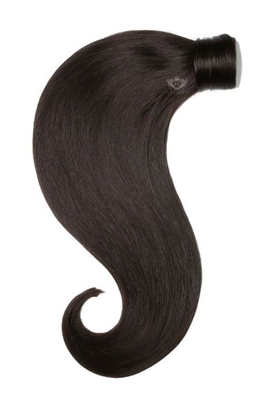 LOLLY PONY 60 cm Brown Colored European Human Hair Ponytail - 150 Grams