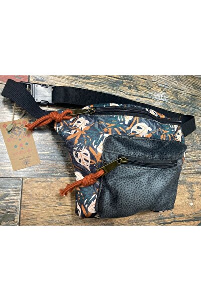 Street Bag Rez Ethnic Authentic Bohemian Waist Bag Daily Travel Usable Large Volume Anthracite