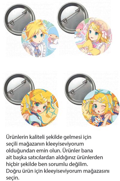 kleeyiseviyorum Hatsune Miku Pjsekai Project Sekai Colorful Anime Buton Rozet...