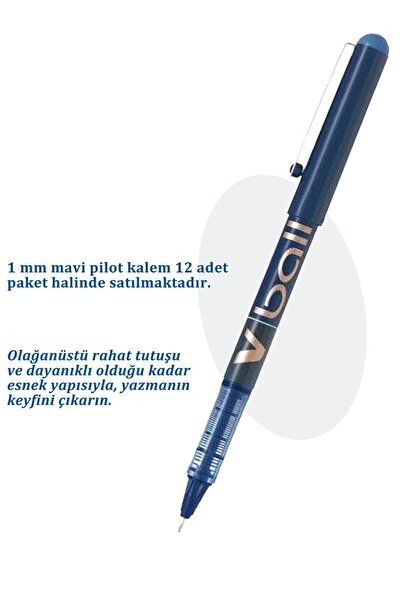 Pilot 1 mm Mavi Pilot Roller Kalem 12 Adet