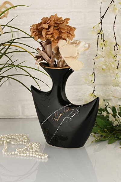 ANGDESİGN Angdesign Kinidos Black Ceramic Vase