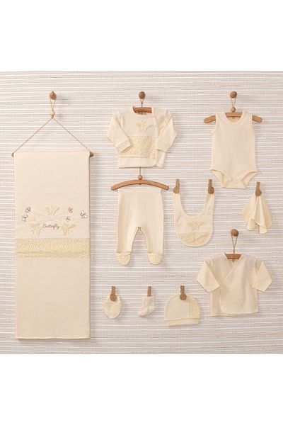Bebbek Happy Organic 10-Piece Butterfly Life Hospital Exit Set