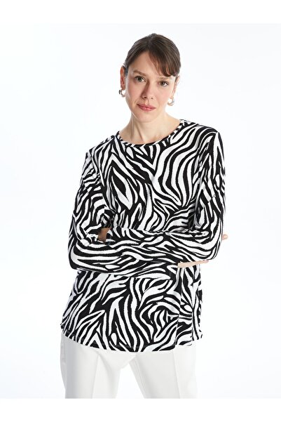 LC Waikiki Γυναικείο T-Shirt με λαιμόκοψη με σχέδιο