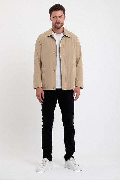 EnricoBASELLİ Cotton Safari Summer Spring Thin Beige Coat