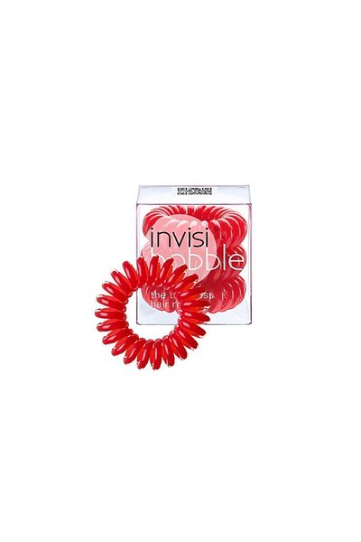 InvisiBooble مشبك شعر ثلاثي باللون الأحمر التوتي