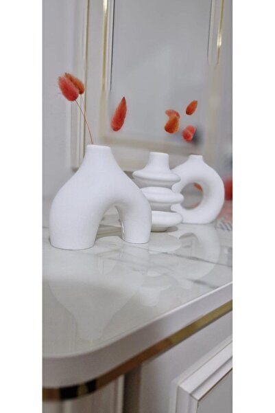 HEPBİRLİNKTE Σετ 3 Bohemian Trinket Μινιατούρα Διακοσμητικό Σετ Μπετόν - Ανθε...