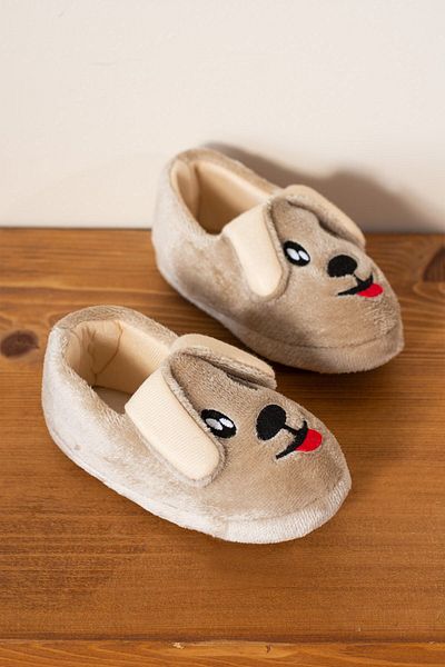 AlbiShoes Παιδικές παντόφλες Unisex με βαμβακερή επένδυση - Παπούτσια νηπιαγωγείου για το σπίτι με φιγούρα σκύλου