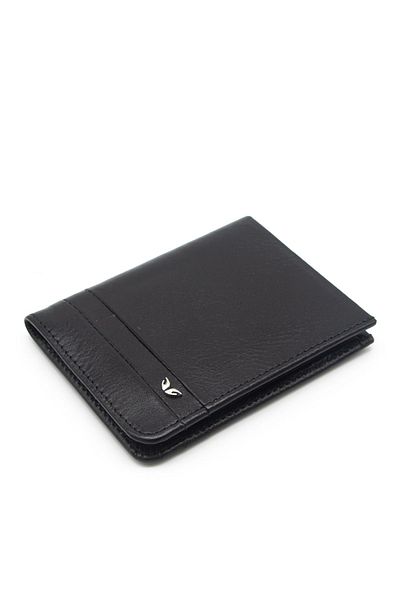 Tergan Leather Unisex Credit Card Holder Black - 1663B06