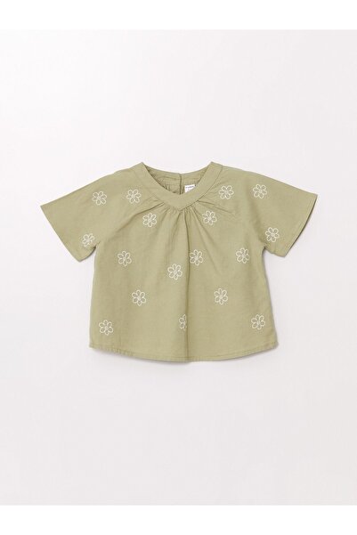 LC Waikiki Crew nyakú, rövid ujjú baba blúz és nadrág szett 2 darabból