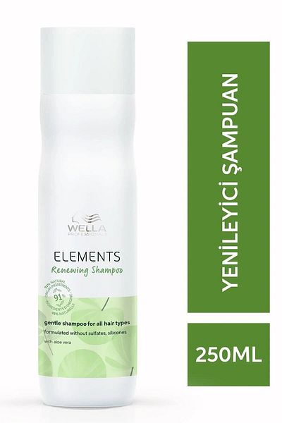 Wella Elements Renewing Calming Shampoo - For Damaged Hair, 250 Ml