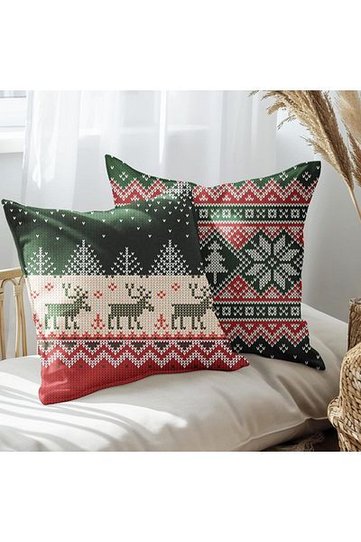 EJOYA New Year's Special Designed 2-Piece Pillow and Throw Pillow Cover 45cm 113611
