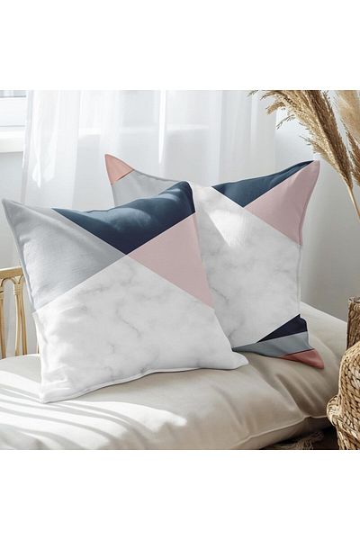 EJOYA Pernă din 2 piese și husă de pernă cu design modern 45 cm