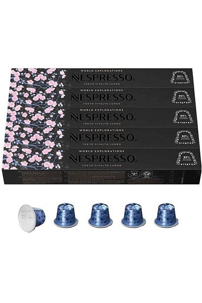 Nespresso Tokyo Vıvalto Lungo 5 Box 50 Capsules