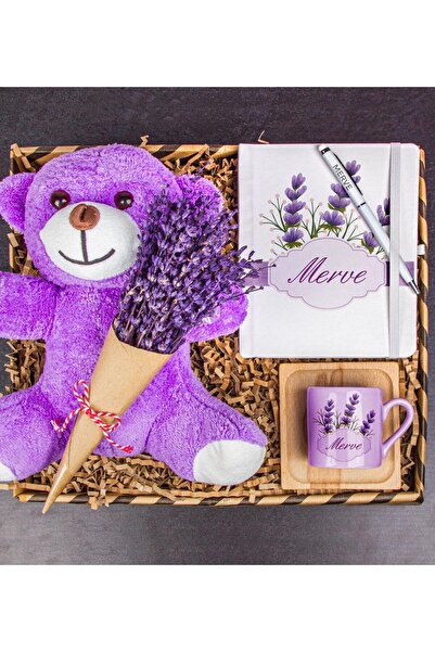 EJOYA Kişiye Özel Türk Kahvesi Fincanı & Defter Kalem & Lavantalı Peluş Ayı H...