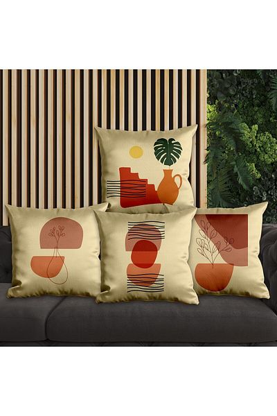 EJOYA 45cm Modern Design 4-piece Pillow and Throw Pillow Set - 113648