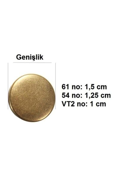 srtfootcare 1,5 Cm Antik Kahve Çıtçıt 61no Standart 10 Adet Leathercraft Deri Hobi