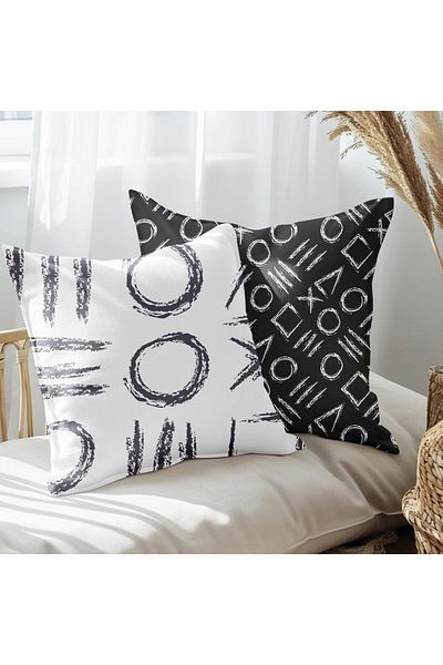 EJOYA Set de 2 perne cu design modern - 45 cm interior și husă de pernă 113464
