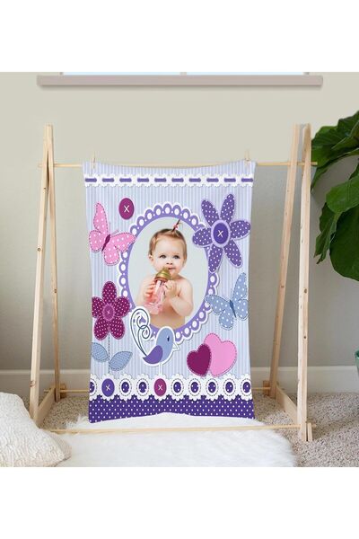 EJOYA Kişiye Özel Fotoğraflı Polar Bebek Battaniyesi 92758