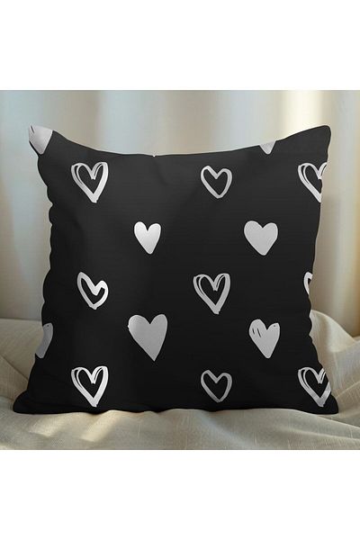 EJOYA 45cm Heart Designed 4-piece Pillow and Throw Pillow Cover - 113683