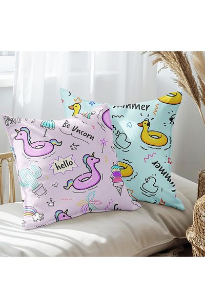 EJOYA Modern Designed 2-Piece Pillow and Throw Pillow Case 45cm 113568