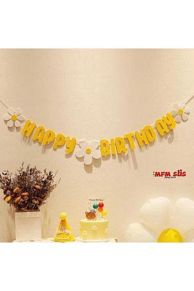 MFM Πάρτι Daisy Banner Eva Felt Text