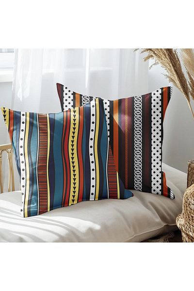 EJOYA Σετ μαξιλαριών 2 τεμαχίων με Ethnic Pattern - 45cm, Εσωτερικό και Κάλυμμα Μαξιλαριού 113501