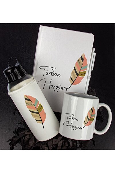 EJOYA Kişiye Özel Tasarım Defter Kalem Matara Ve Kupa Hediye Seti 104787