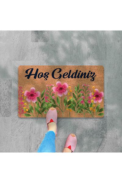 M&H Quality Modern Digital Printed - Welcome Written Mat, Non-Slip Base and Hooded Knitted Blouse