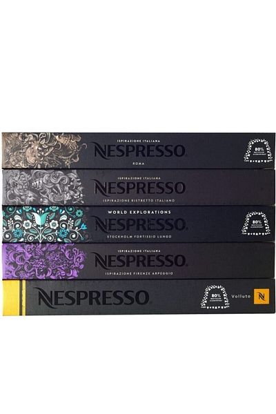 Nespresso Ispirazione Balanced Italiana Flavors Series Roma-rıstretto-fortissio-arpeggio-volluto