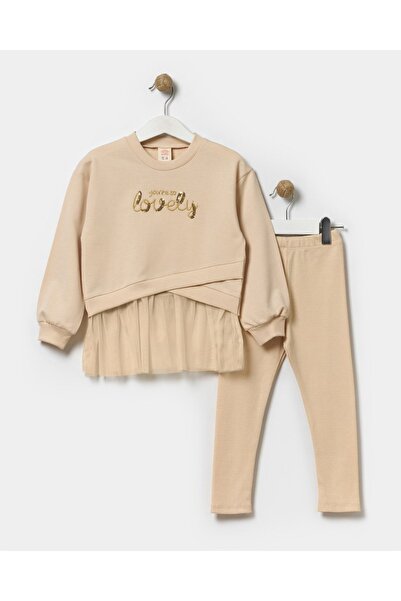 Minipodyum Devojčica: Tulle majica i leggins, pamučni gornji i donji deo