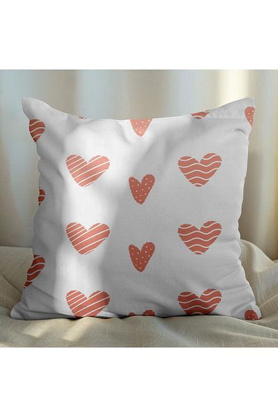 EJOYA 45cm Heart Design 4-piece Pillow and Throw Pillow Set - 113684