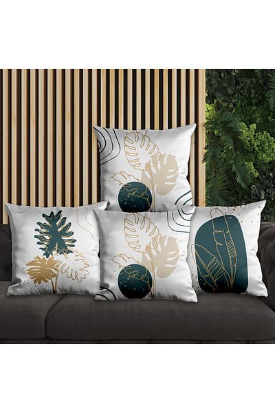 EJOYA Set de 4 perne și perne cu design floral de 45 cm - 113760