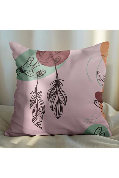 EJOYA 4-Piece Pillow and Throw Pillow Cover with Dreamcatcher Design 45cm 113654