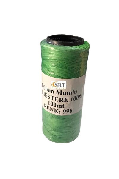 srtfootcare 1 mm Dark Green Waxed Leather Sewing Thread - 998 100m (Leathercr...