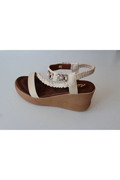 -25367 KADIN DOLGU TOPUK TAŞLI SANDALET