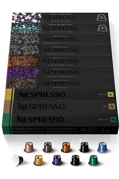 Nespresso Medium Roasted Flavours 10 Boxes (100 CAPSULES)