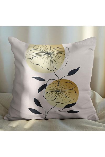 EJOYA Set de 4 perne cu design floral - interior și husă de pernă 45 cm 113752