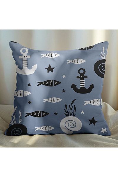 EJOYA Set de 2 perne de 45 cm cu design ancoră și pește - 113510